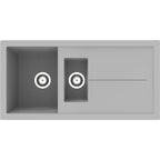 Rocklite Milton 1.5 Bowl Inset Kitchen Sink - Grey