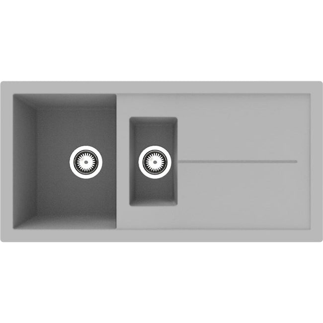 Rocklite Milton 1.5 Bowl Inset Kitchen Sink - Grey Hover Image