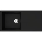 Rocklite Milton 1 Bowl Inset Kitchen Sink - Black