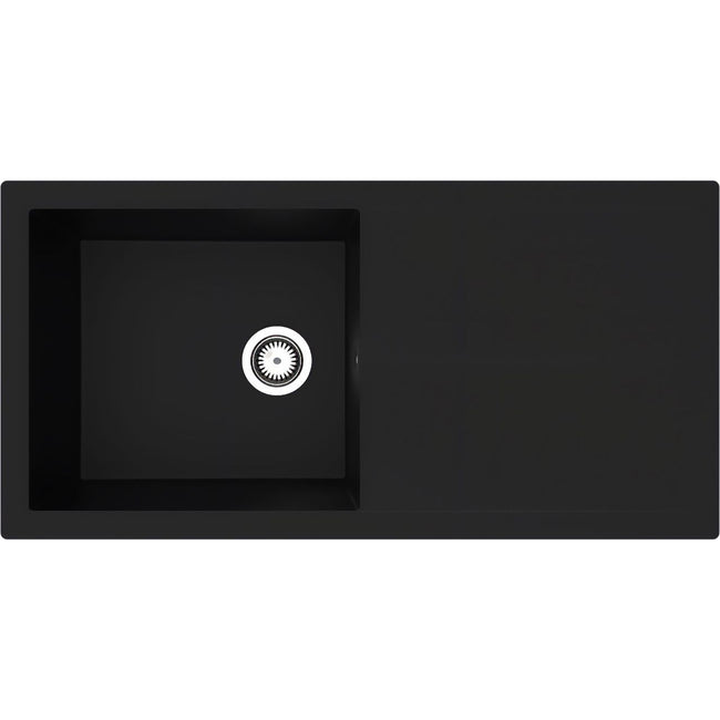 Rocklite Milton 1 Bowl Inset Kitchen Sink - Black Hover Image