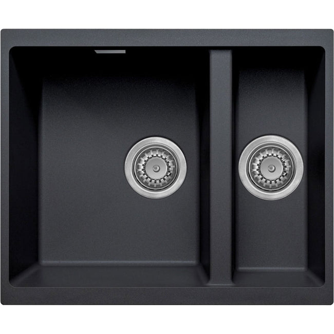 Harlyn Sennen 1.5 Bowl Inset Kitchen Sink - Black Hover Image