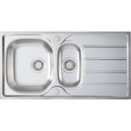 Harlyn Towan 1.5 Bowl Inset Kitchen Sink - Stainless Steel