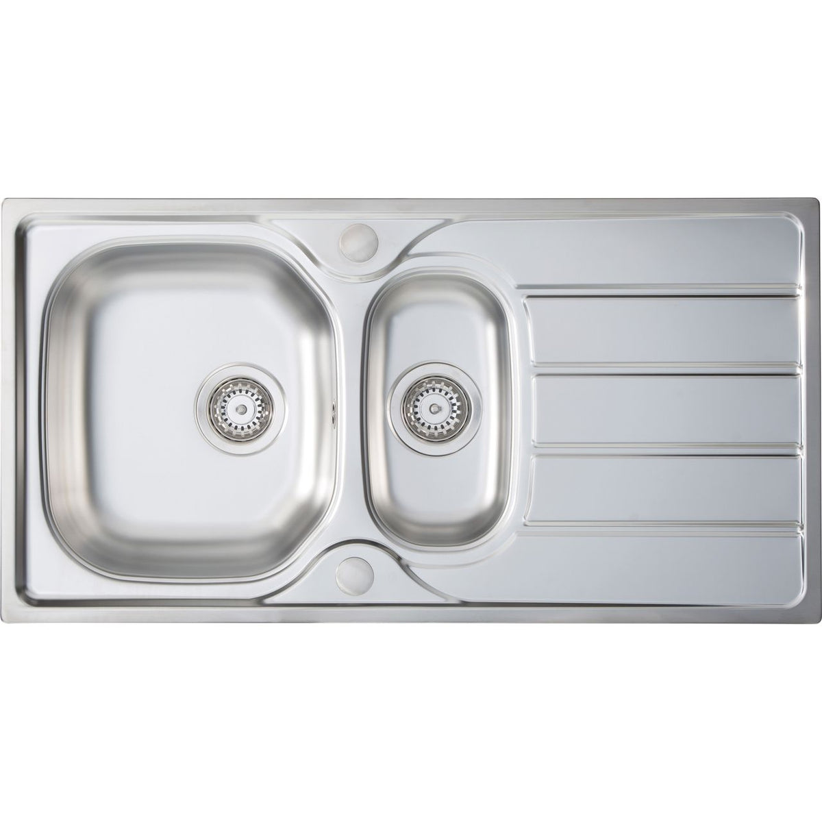 Harlyn Towan 1.5 Bowl Inset Kitchen Sink - Stainless Steel