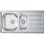 Harlyn Towan 1.5 Bowl Inset Kitchen Sink - Stainless Steel