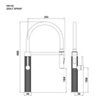 Harlyn Trelyn Built In Kitchen Tap - Brushed Steel