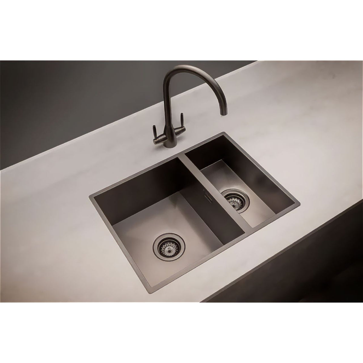 Harlyn Carbis 1.5 Bowl Inset Kitchen Sink - Gunmetal