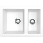 Rocklite Weston 1.5 Bowl Inset Kitchen Sink - White