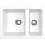 Rocklite Weston 1.5 Bowl Inset Kitchen Sink - White