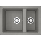 Rocklite Weston 1.5 Bowl Inset Kitchen Sink - Grey