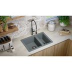 Rocklite Weston 1.5 Bowl Inset Kitchen Sink - Grey