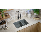 Rocklite Weston 1.5 Bowl Inset Kitchen Sink - Grey