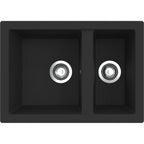 Rocklite Weston 1.5 Bowl Inset Kitchen Sink - Black