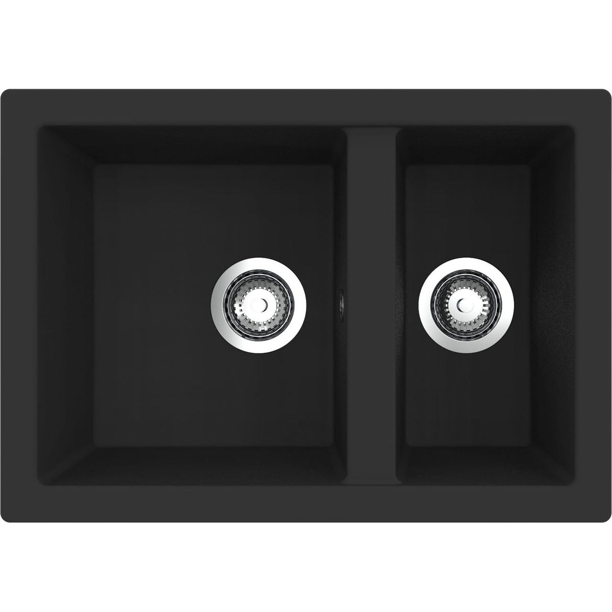 Rocklite Weston 1.5 Bowl Inset Kitchen Sink - Black