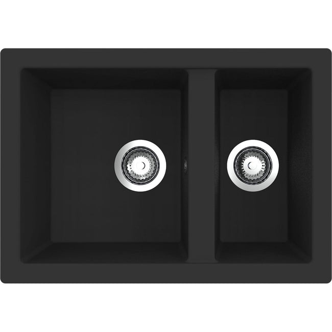 Rocklite Weston 1.5 Bowl Inset Kitchen Sink - Black Hover Image