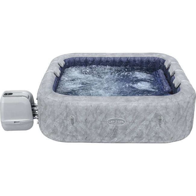 Lay-Z-Spa San Francisco Smart Luxe HydroJet Pro™ Hot Tub - Marble Effect Hover Image