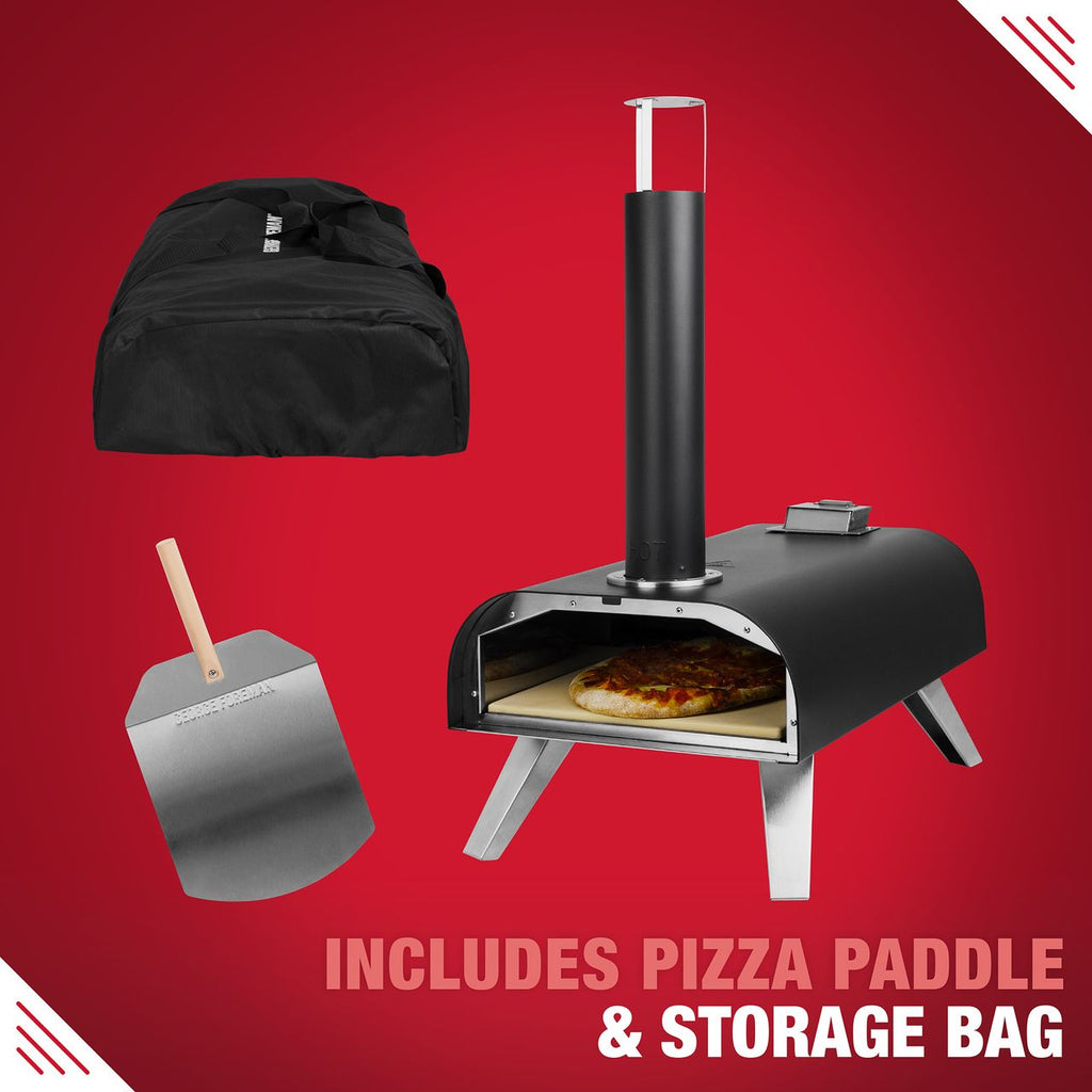 George Foreman BBQ Grill Top Outdoor Pizza Oven, Suitable For Gas or Charcoal BBQs - Black