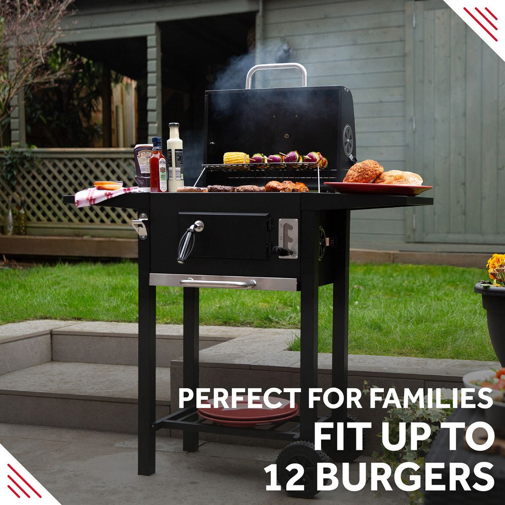 George Foreman Large Charcoal Barbecue - Black