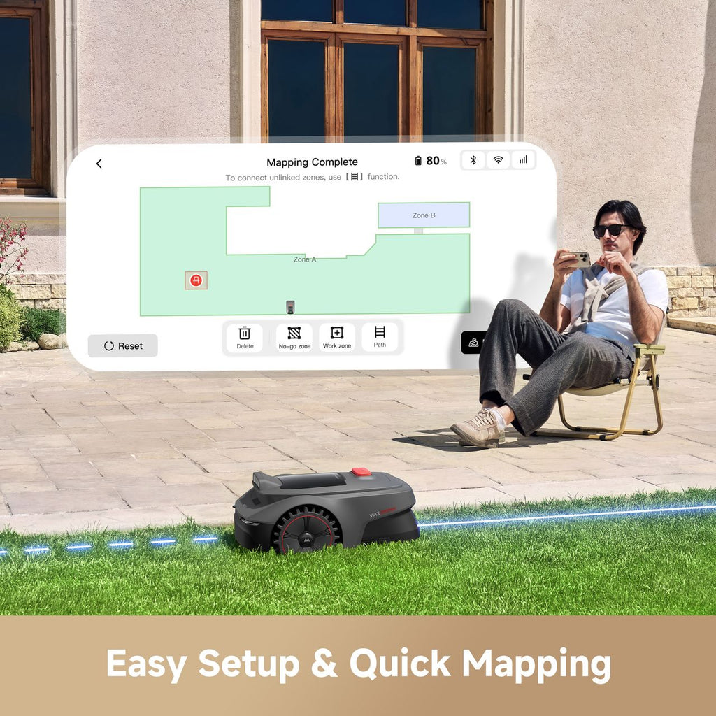 Mova ViAX 300 Robotic Lawn Mower - Black / Red