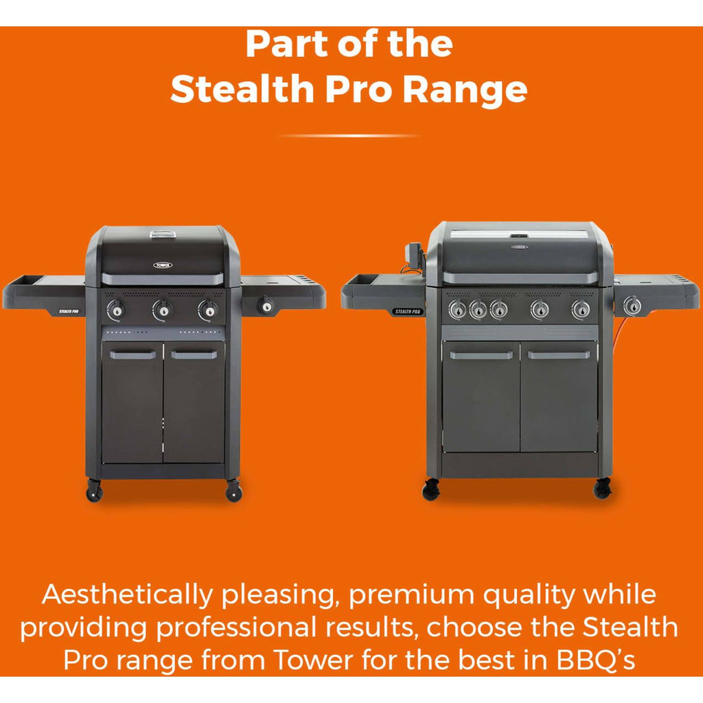 Tower Stealth Pro Gas Barbecue - Black