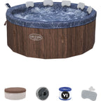 Lay-Z-Spa Toronto ThermaCore™ UltraFit™ AirJet™ Hot Tub - Dark Wood Effect