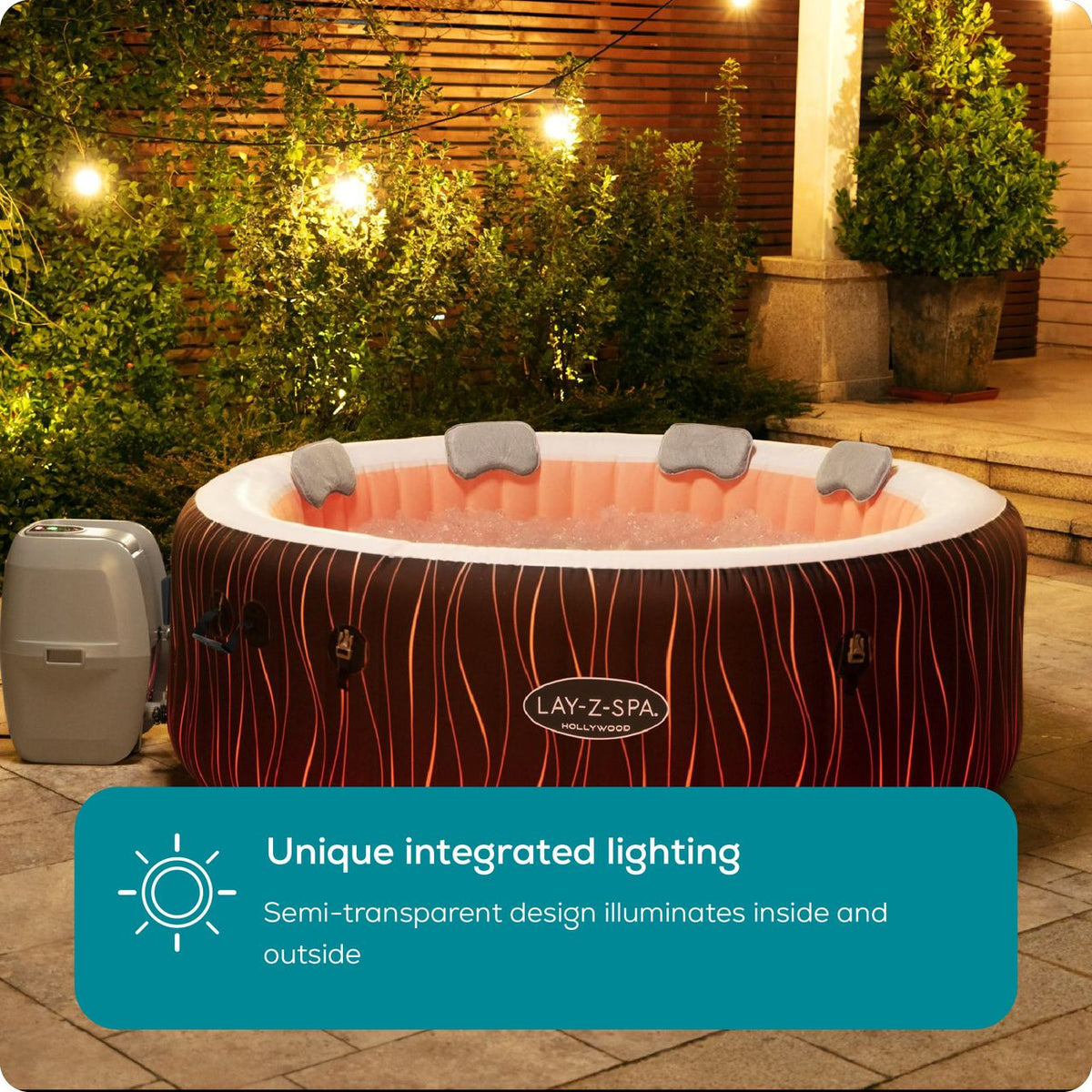 Lay-Z-Spa Hollywood Luxe AirJet™ Hot Tub - Black